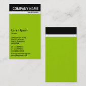 Vヘッダーバンド – 緑99CC00付き黒 名刺 (正面/裏面)