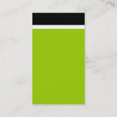 Vヘッダーバンド – 緑99CC00付き黒 名刺 (裏面)