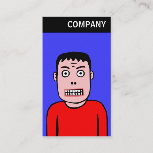 Vヘッダー – おもしろいキャラクター01 名刺 (正面)