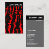 Vヘッダー – イメージ – 赤と黒の抽象芸術 名刺 (正面/裏面)