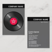 Vヘッダー – イメージ – LPレコード – グレー 名刺 (正面/裏面)