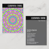 Vヘッダー – カラフル万華鏡のように千変万化するパターン010 名刺 (正面/裏面)