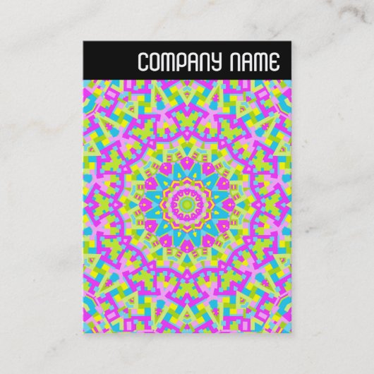 Vヘッダー – カラフル万華鏡のように千変万化するパターン010 名刺 (正面)