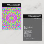 Vヘッダー – カラフル万華鏡のように千変万化するパターン01 名刺 (正面/裏面)