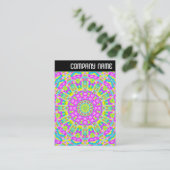 Vヘッダー – カラフル万華鏡のように千変万化するパターン01 名刺 (スタンド正面)