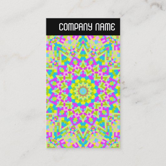 Vヘッダー – カラフル万華鏡のように千変万化するパターン02 名刺 (正面)