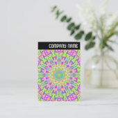 Vヘッダー – カラフル万華鏡のように千変万化するパターン05 名刺 (スタンド正面)