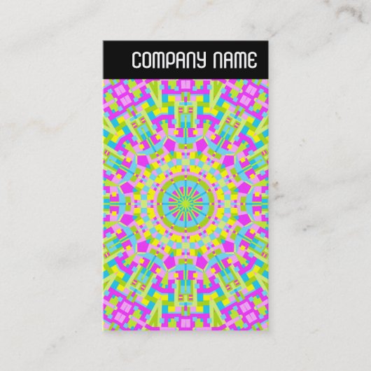 Vヘッダー – カラフル万華鏡のように千変万化するパターン05 名刺 (正面)