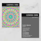 Vヘッダー – カラフル万華鏡のように千変万化するパターン06 名刺 (正面/裏面)