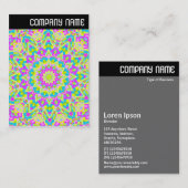 Vヘッダー – カラフル万華鏡のように千変万化するパターン07 名刺 (正面/裏面)