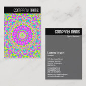 Vヘッダー – カラフル万華鏡のように千変万化するパターン08 名刺 (正面/裏面)