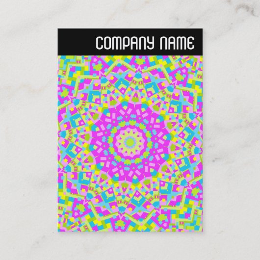 Vヘッダー – カラフル万華鏡のように千変万化するパターン08 名刺 (正面)
