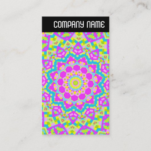 Vヘッダー – カラフル万華鏡のように千変万化するパターン09 名刺 (正面)