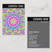 Vヘッダー – カラフル万華鏡のように千変万化するパターン09 名刺 (正面/裏面)