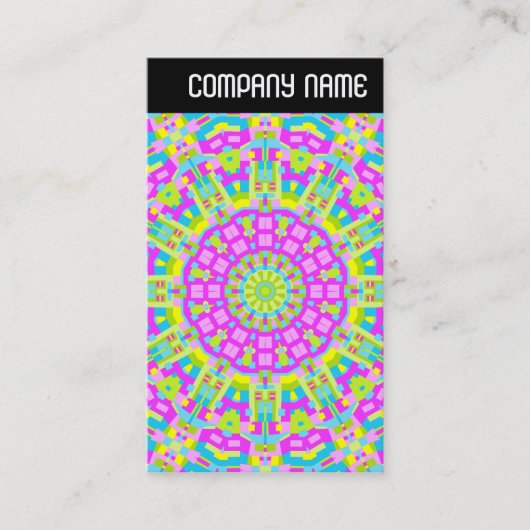 Vヘッダー – カラフル万華鏡のように千変万化するパターン 名刺 (正面)