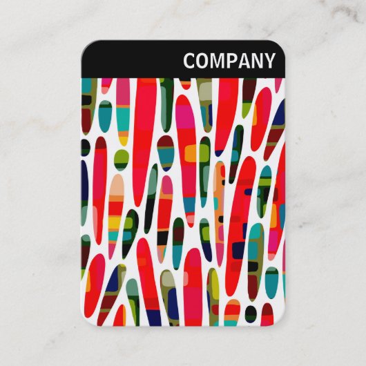 Vヘッダー – カラーのコラージュ効果のスプラッシュ150222 名刺 (正面)