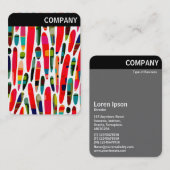 Vヘッダー – カラーのコラージュ効果のスプラッシュ150222 名刺 (正面/裏面)