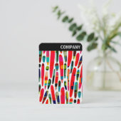 Vヘッダー – カラーのコラージュ効果のスプラッシュ150222 名刺 (スタンド正面)