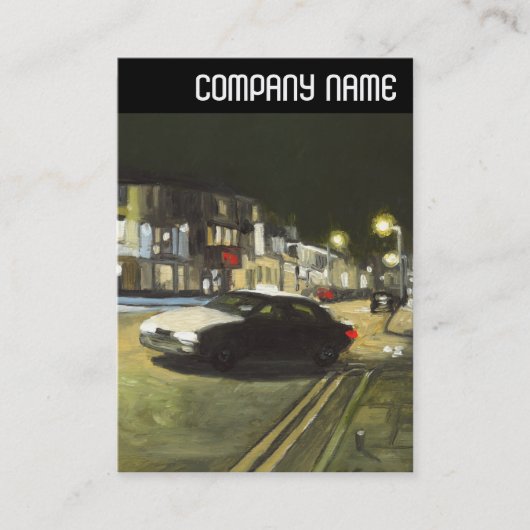 Vヘッダー – タクシー – 油彩画 名刺 (正面)