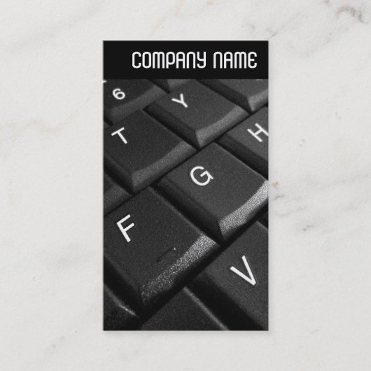 Vヘッダー – ノートブックキーボード 名刺 (正面)