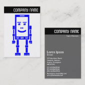 Vヘッダー – ロボ電話 – 青 名刺 (正面/裏面)