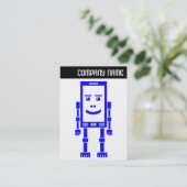 Vヘッダー – ロボ電話 – 青 名刺 (スタンド正面)