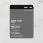Vヘッダー – 写真 – ホットライン – オレンジ 名刺 (裏面)