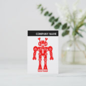 Vヘッダー – 写真 – 赤いロボット 名刺 (スタンド正面)