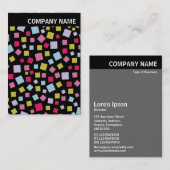 Vヘッダー – 写真 – 黒のカスケーディングカラー 名刺 (正面/裏面)