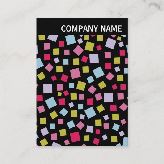 Vヘッダー – 写真 – 黒のカスケーディングカラー 名刺 (正面)