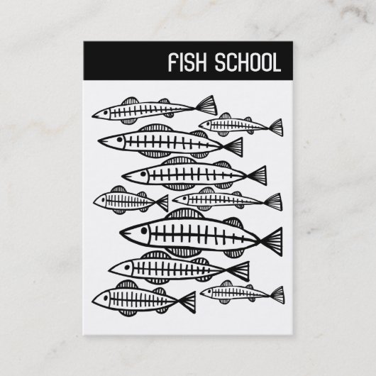 Vヘッダー – FISH SCHOOL 名刺 (正面)