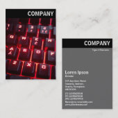 Vヘッダ – キ白熱［赤熱］光を放つーボード 名刺 (正面/裏面)