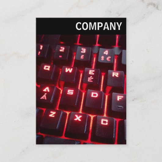 Vヘッダ – キ白熱［赤熱］光を放つーボード 名刺 (正面)