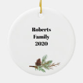 Vモノグパーソナライズされたラムオーナメント セラミックオーナメント (裏面)