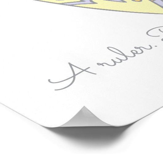 Vモノグラムアートバルダ女の子の名前の意味ポスター ポスター (角)