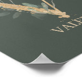 Vモノグラムフローラポスパーソナライズされたター ポスター (角)