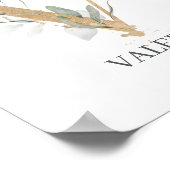 Vモノグラムフローラポスパーソナライズされたター ポスター (角)