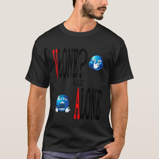 v一人より孤独ストリートウェア・ミームギフト tシャツ (正面)