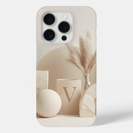 V字型ミニマルモノグラムスマホケース - 美的センス Case-Mate iPhoneケース (裏面)