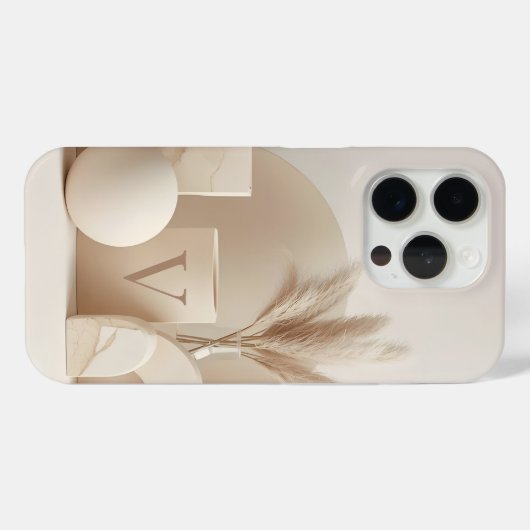 V字型ミニマルモノグラムスマホケース - 美的センス Case-Mate iPhoneケース (裏面 (横))