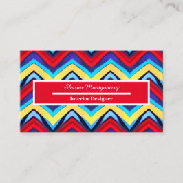 V形カラフルモダン模様名刺 名刺