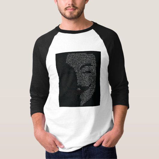 V抗議のワイシャツ、袖3/4の Tシャツ (正面)