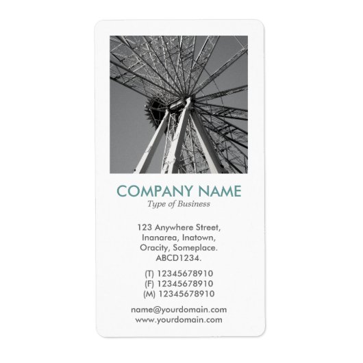 V正方形の写真 – 大輪の構築 ラベル (正面)