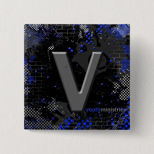 V青年ボタン 缶バッジ (正面)