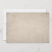 #V0を結婚しているヴィンテージ愛鍵およびカメの鳩 招待状 (裏面)