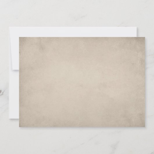 #V0を結婚しているヴィンテージ愛鍵およびカメの鳩 招待状 (裏面)