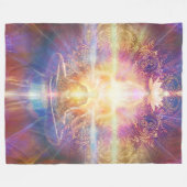 V073オレンジ日光のMeditator フリースブランケット (正面(横))