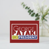 V1のジョージ・パタキ大統領 ポストカード (スタンド正面)