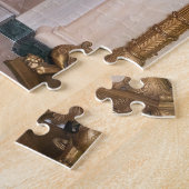 V2クリスマスプレゼントDonald Trump、Melania ジグソーパズル (側面)