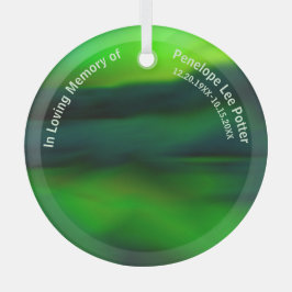 V2グリーンノーザンライトメモリアルサンキャッチャー ガラスオーナメント